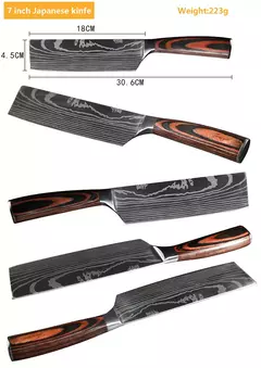 Imagem do Profissional japonês chef faca facas de cozinha santoku corte simples pão carn