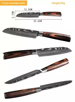Profissional japonês chef faca facas de cozinha santoku corte simples pão carn - loja online