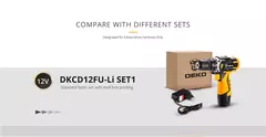 Furadeira sem fio DEKO-SET1, chave de fenda elétrica de 2 velocidades, DIY Mini sem fio - comprar online