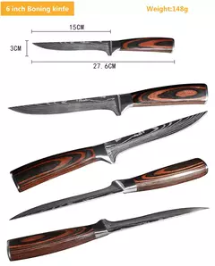 Profissional japonês chef faca facas de cozinha santoku corte simples pão carn - loja online