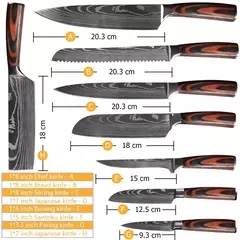 Profissional japonês chef faca facas de cozinha santoku corte simples pão carn na internet