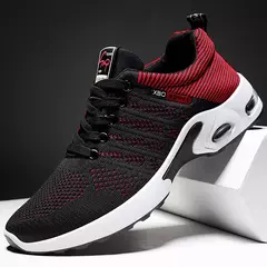 Tênis De Corrida Respirável Com Cordões Masculino - Estrela Alfa