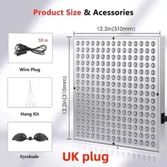 LED Red Light Therapy Painel de Lâmpada para cuidado Facial - comprar online