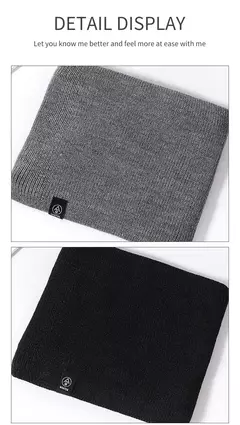 Imagem do Moda feminina cachecol de malha sólida cashmere como inverno snood cachecóis
