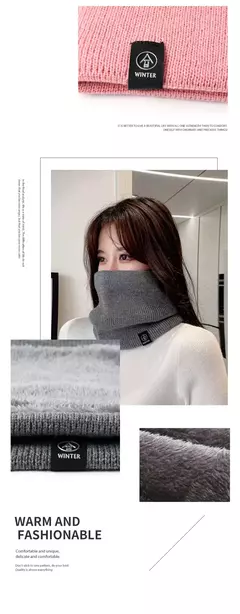 Moda feminina cachecol de malha sólida cashmere como inverno snood cachecóis - loja online