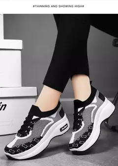 Sapatos Esportivos De Sola Grossa Voadores Para Mulheres - loja online