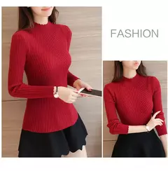Camisola de manga longa de malha pullovers listra feminina na internet
