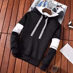 Hoodies masculino manga longa impressão casual com carta moletom - comprar online