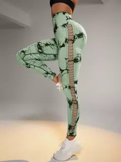 Leggings sem costura tie-dye para mulheres na internet