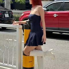 Wheremery coreano moda feminina a linha vestido y2k - Estrela Alfa
