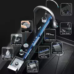 Imagem do Pia de cozinha em cascata de aço inoxidável 304, grande slot único