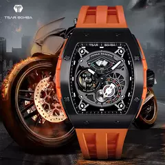 TSAR BOMBA Mens Automatic Watches Luxury Mechanical Wristwatch Sapphire Glass Clock Water Resistant Tonneau watch for Men - comprar online