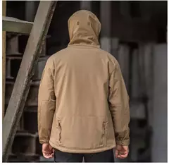 TRAF-Jaqueta tática masculina com capuz, pele de tubarão, casca macia, à prov - Estrela Alfa