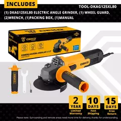 DEKO Nova Rectificadora Elétrica de Ângulo 115mm 800W 11000rpm Metal - comprar online