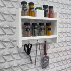 Porta Temperos para Cozinha 25 x 30cm Branco na internet