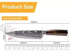 Profissional japonês chef faca facas de cozinha santoku corte simples pão carn - loja online