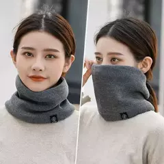 Moda feminina cachecol de malha sólida cashmere como inverno snood cachecóis - Estrela Alfa