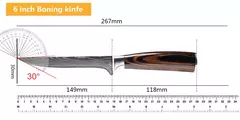 Profissional japonês chef faca facas de cozinha santoku corte simples pão carn - comprar online