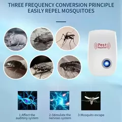 Repelente ultrassônico de pragas plug-in - Controle eficaz de insetos internos - Estrela Alfa