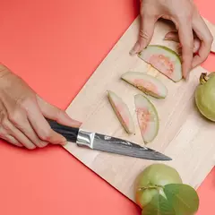 Profissional japonês chef faca facas de cozinha santoku corte simples pão carn - Estrela Alfa