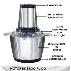 Moedor de carne elétrico 2l de aço elétrico 304multifuncional com quatro lâminas