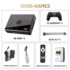 KINHANK Super Console X5 Pro Retro Game Console with 4T HDD Plug and Play Game Player for PS2/WII/GC/SS/MAME 10000 Games for kid - comprar online