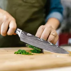 Profissional japonês chef faca facas de cozinha santoku corte simples pão carn na internet
