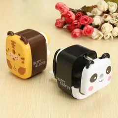 Apontador de lápis em forma de animal, desenho animado, panda, tigre, crianças - comprar online