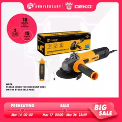 DEKO Nova Rectificadora Elétrica de Ângulo 115mm 800W 11000rpm Metal
