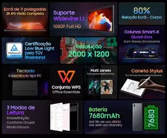 Tablet dois em um na internet