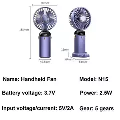 Mini ventilador portátil recarregável - Estrela Alfa
