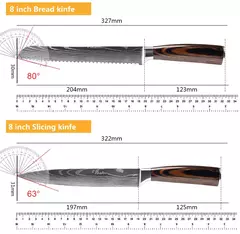 Profissional japonês chef faca facas de cozinha santoku corte simples pão carn