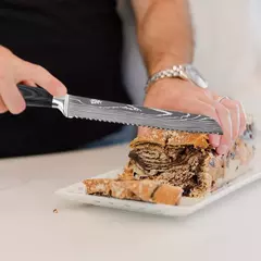 Imagem do Profissional japonês chef faca facas de cozinha santoku corte simples pão carn
