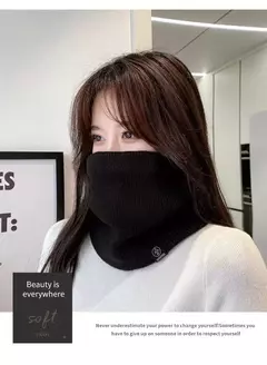 Moda feminina cachecol de malha sólida cashmere como inverno snood cachecóis na internet