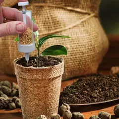 1 peça dispensador de sementes portátil, mini ferramenta semeadora manual para plantio de jardim - loja online