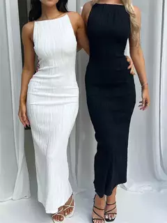 Sexy feminino vestido longo ruched sem mangas magro sólido verão