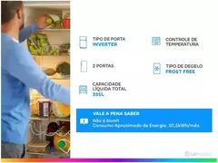 Geladeira/Geladeira LG Frost Free Preta 395L - 110V - comprar online