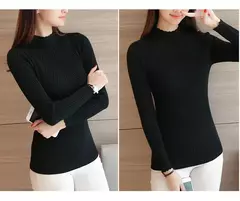 Camisola de manga longa de malha pullovers listra feminina na internet