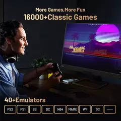 KINHANK Super Console X5 Pro Retro Game Console with 4T HDD Plug and Play Game Player for PS2/WII/GC/SS/MAME 10000 Games for kid na internet