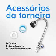 Torneira Gourmet Flexível de Parede METAL Inox Cozinha gourmet na internet