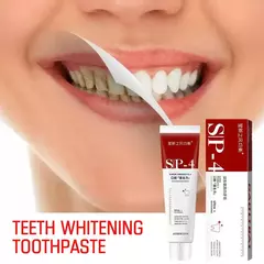 Creme dental probiótico SP-4 clareamento removedor manchas de placa fresco - Estrela Alfa
