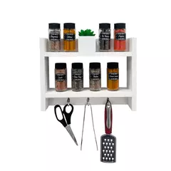 Porta Temperos para Cozinha 25 x 30cm Branco - comprar online