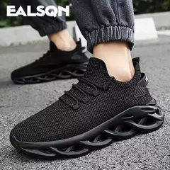 Homens esportes corrida preto sapatos de corrida tênis casual marrom ao ar livre - loja online