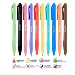Kit 8 Caneta Esferográfica 0.7mm Retrátil Clic Sensations Cheirinho Perfumada - comprar online