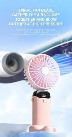 Mini ventilador portátil recarregável - Estrela Alfa