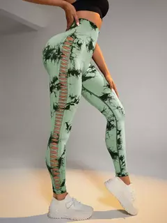 Imagem do Leggings sem costura tie-dye para mulheres