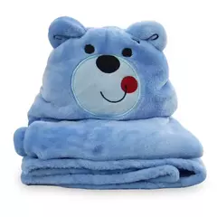 Imagem do Toalha de Banho Bebê Felpuda Capuz Infantil Recém Nascido Com Orelhinha Menino e Menina