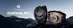 TSAR BOMBA Mens Automatic Watches Luxury Mechanical Wristwatch Sapphire Glass Clock Water Resistant Tonneau watch for Men