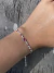 Pulseira Corações Zircônia Fuchia