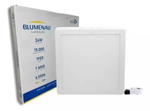 Painel de Led Quadrado Sobrepor | Branco Frio 24W